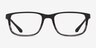 Emporio Armani EA3098 Matte Black Striped Gray AcétateMontures de lunettes de vue d'EyeBuyDirect, Vue de Face