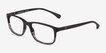 Emporio Armani EA3098 Matte Black Striped Gray AcetateEyeglass Frames from EyeBuyDirect, Angle View