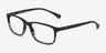 Emporio Armani EA3098 Matte Black Striped Gray AcétateMontures de lunettes de vue d'EyeBuyDirect, Vue d'Angle