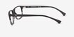 Emporio Armani EA3098 Matte Black Striped Gray AcetateEyeglass Frames from EyeBuyDirect, Side View