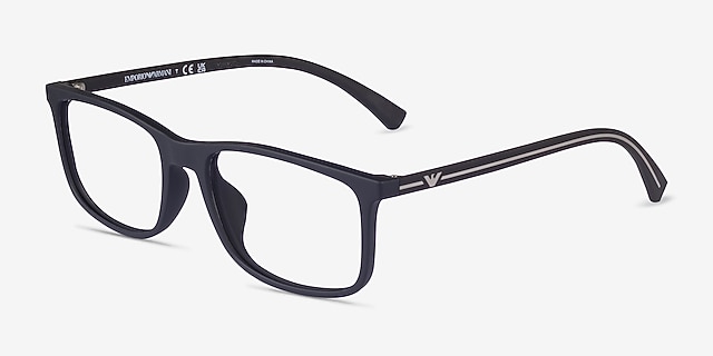 Emporio Armani EA3135F Rubber Black PlasticEyeglass Frames from EyeBuyDirect, Angle View