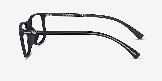 Emporio Armani EA3135F Rubber Black PlasticEyeglass Frames from EyeBuyDirect, Side View