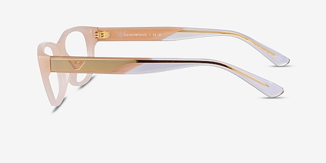Emporio Armani EA3238U Shiny Opaline Tundra AcetateEyeglass Frames from EyeBuyDirect, Side View