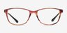 Emporio Armani EA3099 Shiny Striped Pink AcétateMontures de lunettes de vue d'EyeBuyDirect, Vue de Face