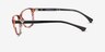 Emporio Armani EA3099 Shiny Striped Pink AcétateMontures de lunettes de vue d'EyeBuyDirect, Vue de Côté