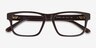 Emporio Armani EA3265U Shiny Brown AcétateMontures de lunettes de vue d'EyeBuyDirect, Vue Rapprochée