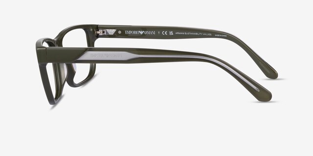 Emporio Armani EA3265U Shiny Green AcetateEyeglass Frames from EyeBuyDirect, Side View