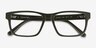 Emporio Armani EA3265U Shiny Green AcétateMontures de lunettes de vue d'EyeBuyDirect, Vue Rapprochée