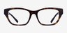 Emporio Armani EA3223U Shiny Tortoise AcétateMontures de lunettes de vue d'EyeBuyDirect, Vue de Face