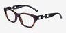 Emporio Armani EA3223U Shiny Tortoise AcétateMontures de lunettes de vue d'EyeBuyDirect, Vue d'Angle