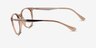 Emporio Armani EA3168 Shiny Transparent Tundra PlastiqueMontures de lunettes de vue d'EyeBuyDirect, Vue de Côté