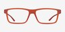ARNETTE Cross Fade Ii Transparent Orange Matériaux biosourcésMontures de lunettes de vue d'EyeBuyDirect, Vue de Face
