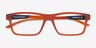 ARNETTE Cross Fade Ii Transparent Orange Matériaux biosourcésMontures de lunettes de vue d'EyeBuyDirect, Vue Rapprochée