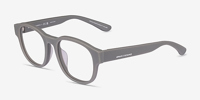 Armani Exchange AX3110F Matte Gray PlasticEyeglass Frames from EyeBuyDirect, Angle View