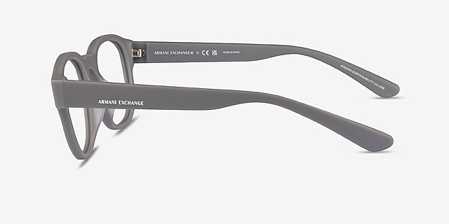 Armani Exchange AX3110F Matte Gray PlasticEyeglass Frames from EyeBuyDirect, Side View