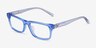 Armani Exchange AX3115F Shiny Transparent Blue AcetateEyeglass Frames from EyeBuyDirect, Angle View