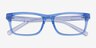 Armani Exchange AX3115F Shiny Transparent Blue AcetateEyeglass Frames from EyeBuyDirect, Closed View