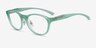 Oakley Draw Up Polished Trans Jade PlastiqueMontures de lunettes de vue d'EyeBuyDirect, Vue d'Angle