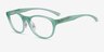 Oakley Draw Up Polished Trans Jade PlastiqueMontures de lunettes de vue d'EyeBuyDirect, Vue d'Angle
