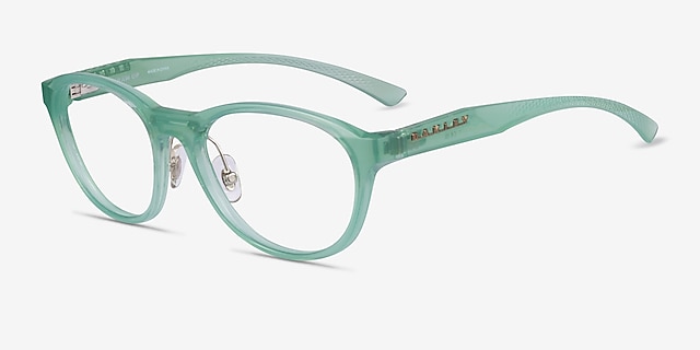 Oakley Draw Up Polished Trans Jade PlasticEyeglass Frames from EyeBuyDirect, Angle View