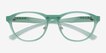 Oakley Draw Up Polished Trans Jade PlasticEyeglass Frames from EyeBuyDirect, Closed View