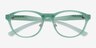 Oakley Draw Up Polished Trans Jade PlastiqueMontures de lunettes de vue d'EyeBuyDirect, Vue Rapprochée