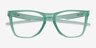 Oakley The Cut Polished Trans Jade PlasticEyeglass Frames from EyeBuyDirect, Closed View