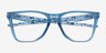 Oakley The Cut Polished Trans Stonewash PlasticEyeglass Frames from EyeBuyDirect, Closed View
