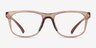 Oakley Leadline Rx Polished Transparent Sepia PlasticEyeglass Frames from EyeBuyDirect, Front View