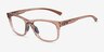 Oakley Leadline Rx Polished Transparent Sepia PlasticEyeglass Frames from EyeBuyDirect, Angle View