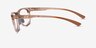 Oakley Leadline Rx Polished Transparent Sepia PlasticEyeglass Frames from EyeBuyDirect, Side View