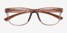Oakley Leadline Rx Polished Transparent Sepia PlasticEyeglass Frames from EyeBuyDirect, Closed View