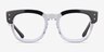 Ray-Ban RB0298VF Mega Hawkeye Black On Transparent PlasticEyeglass Frames from EyeBuyDirect, Front View