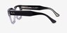 Ray-Ban RB0298VF Mega Hawkeye Black On Transparent PlasticEyeglass Frames from EyeBuyDirect, Side View