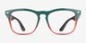 Ray-Ban RB4487VF Steve Dark Green On Transparent Light Red PlasticEyeglass Frames from EyeBuyDirect, Front View