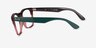 Ray-Ban RB4487VF Steve Dark Green On Transparent Light Red PlasticEyeglass Frames from EyeBuyDirect, Side View