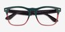 Ray-Ban RB4487VF Steve Dark Green On Transparent Light Red PlasticEyeglass Frames from EyeBuyDirect, Closed View