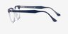 Ray-Ban RB5398 Hawkeye Transparent Blue AcetateEyeglass Frames from EyeBuyDirect, Side View