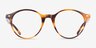 Ray-Ban RB5430F Striped Brown AcetateEyeglass Frames from EyeBuyDirect, Front View