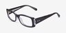 Ray-Ban RB5434F Miriam Black On Transparent PlasticEyeglass Frames from EyeBuyDirect, Angle View