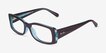 Ray-Ban RB5434F Miriam Brown On Transparent Blue PlasticEyeglass Frames from EyeBuyDirect, Angle View