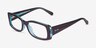 Ray-Ban RB5434F Miriam Brown On Transparent Blue PlasticEyeglass Frames from EyeBuyDirect, Angle View