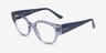 Vogue Eyewear VO5482 Transparent Blue PlasticEyeglass Frames from EyeBuyDirect, Angle View