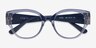 Vogue Eyewear VO5482 Transparent Blue PlasticEyeglass Frames from EyeBuyDirect, Closed View