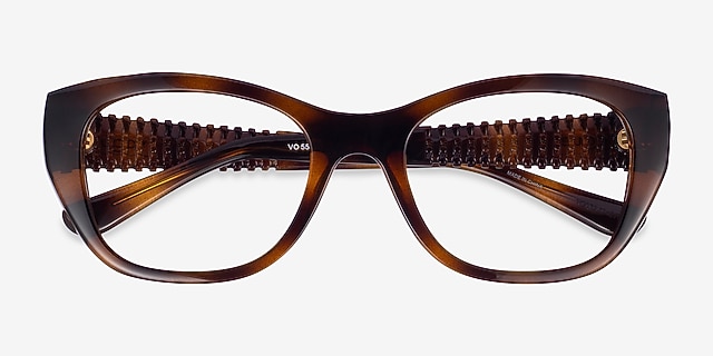 Vogue Eyewear VO5569 Dark Tortoise PlasticEyeglass Frames from EyeBuyDirect, Closed View