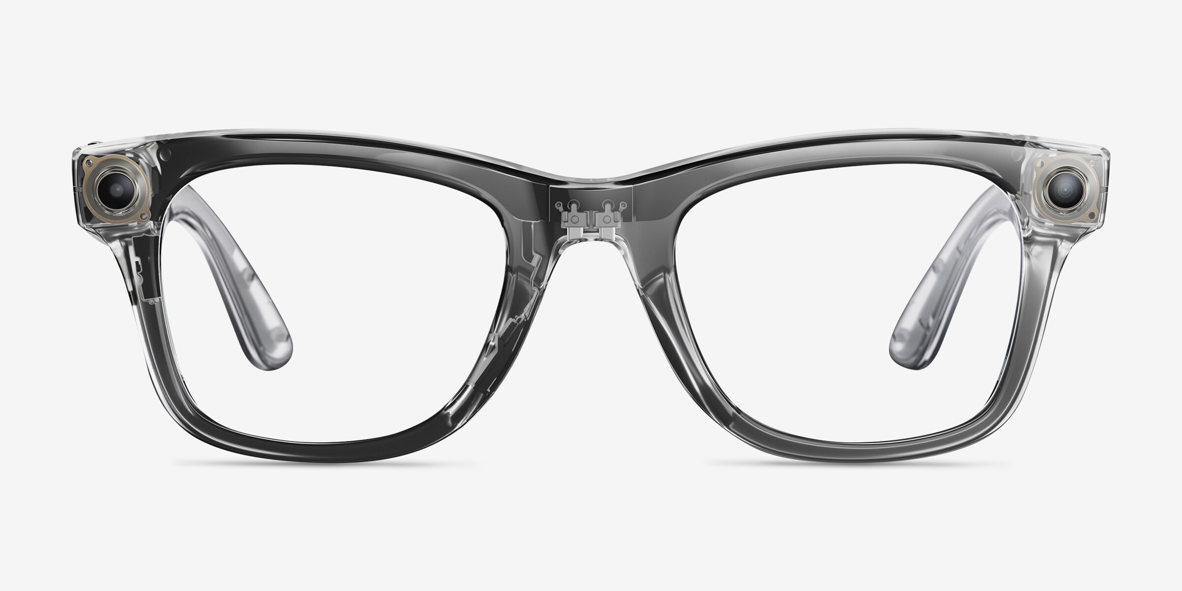 Ray-Ban  Wayfarer gen2 クリアグレー Ray-Ban Meta Wayfarer (Gen 2) - Square Shiny Transparent Gray