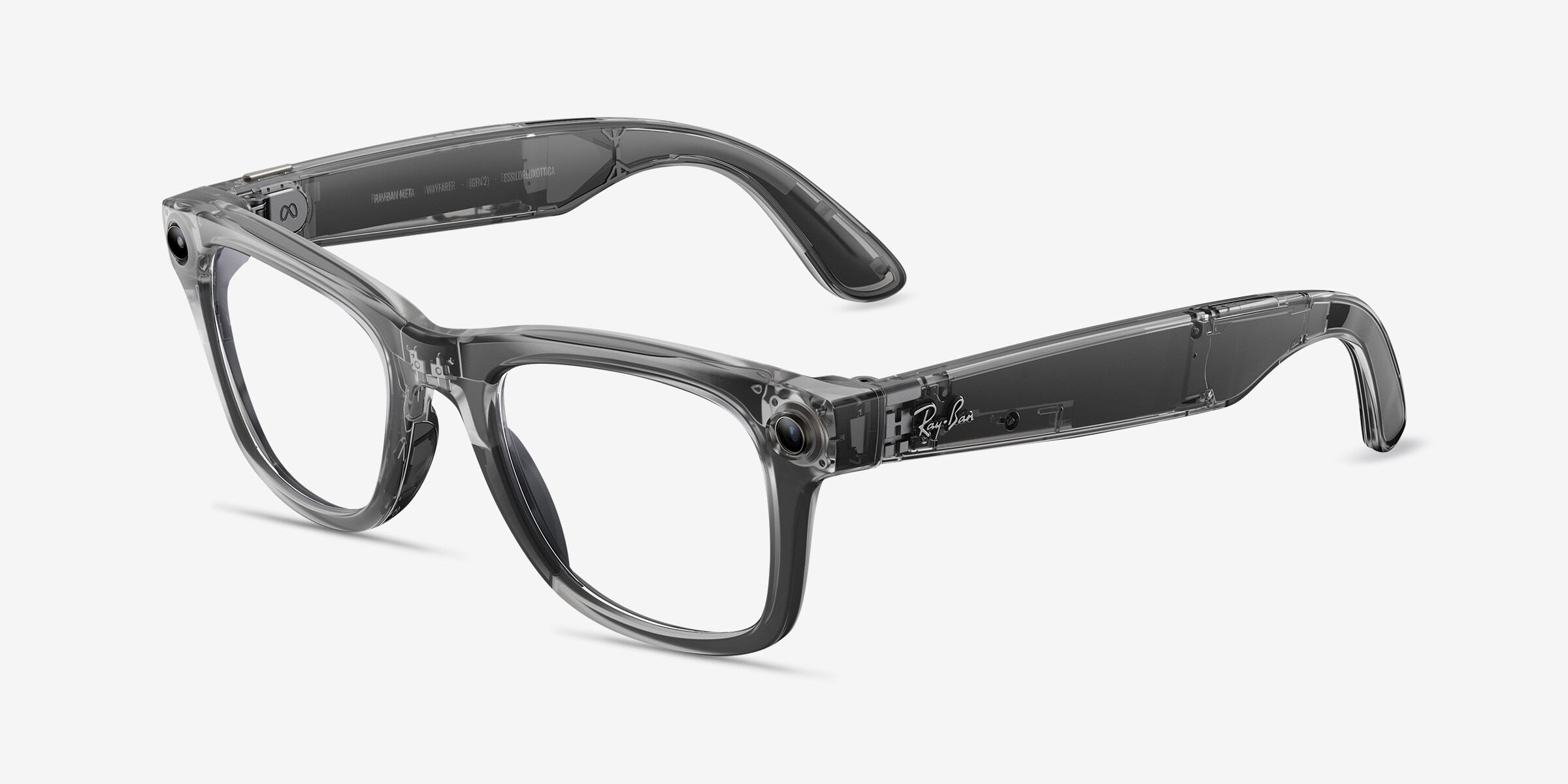 Ray-Ban Meta (Gen 2) Wayfarer - Square Shiny Transparent Gray