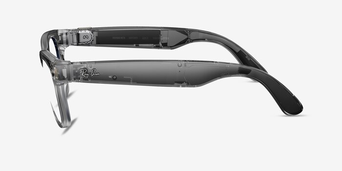 Ray-Ban Meta Wayfarer (Gen 2) Shiny Transparent Gray Plastic from EyeBuyDirect