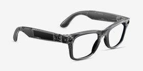 Ray-Ban Meta Wayfarer (Gen 2) Shiny Transparent Gray Plastic from EyeBuyDirect