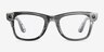 Ray-Ban Meta Wayfarer (Gen 2) Shiny Transparent Gray Plastic from EyeBuyDirect, Front View